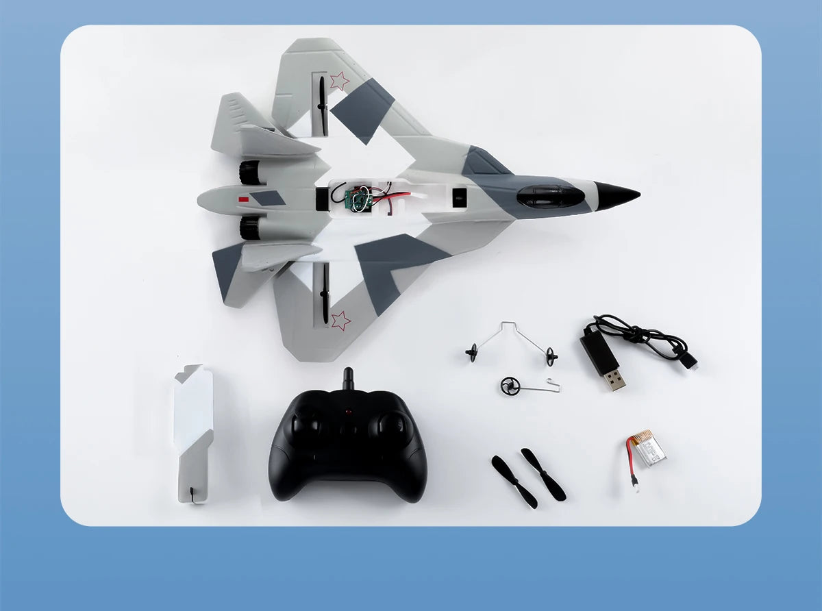RC SU-35 Foam Fighter Jet – 2.4G Remote Control Glider Airplane Toy for Kids & Boys