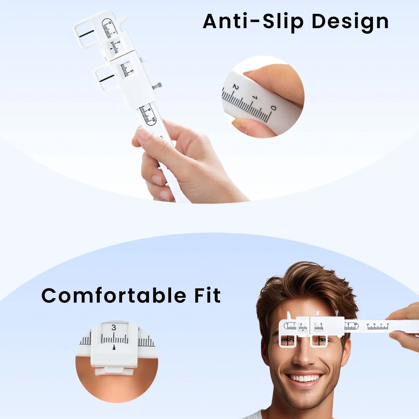 Optical Vernier PD Ruler – Pupil Distance Measuring Tool for Ophthalmic Eye Exams & Optometry Use