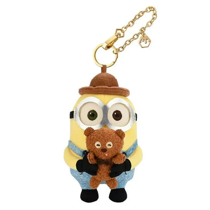 Cartoon Anime Minions Plush Keychain – Stuffed Animal Bag Hanging Toy, Perfect Gift for Kids