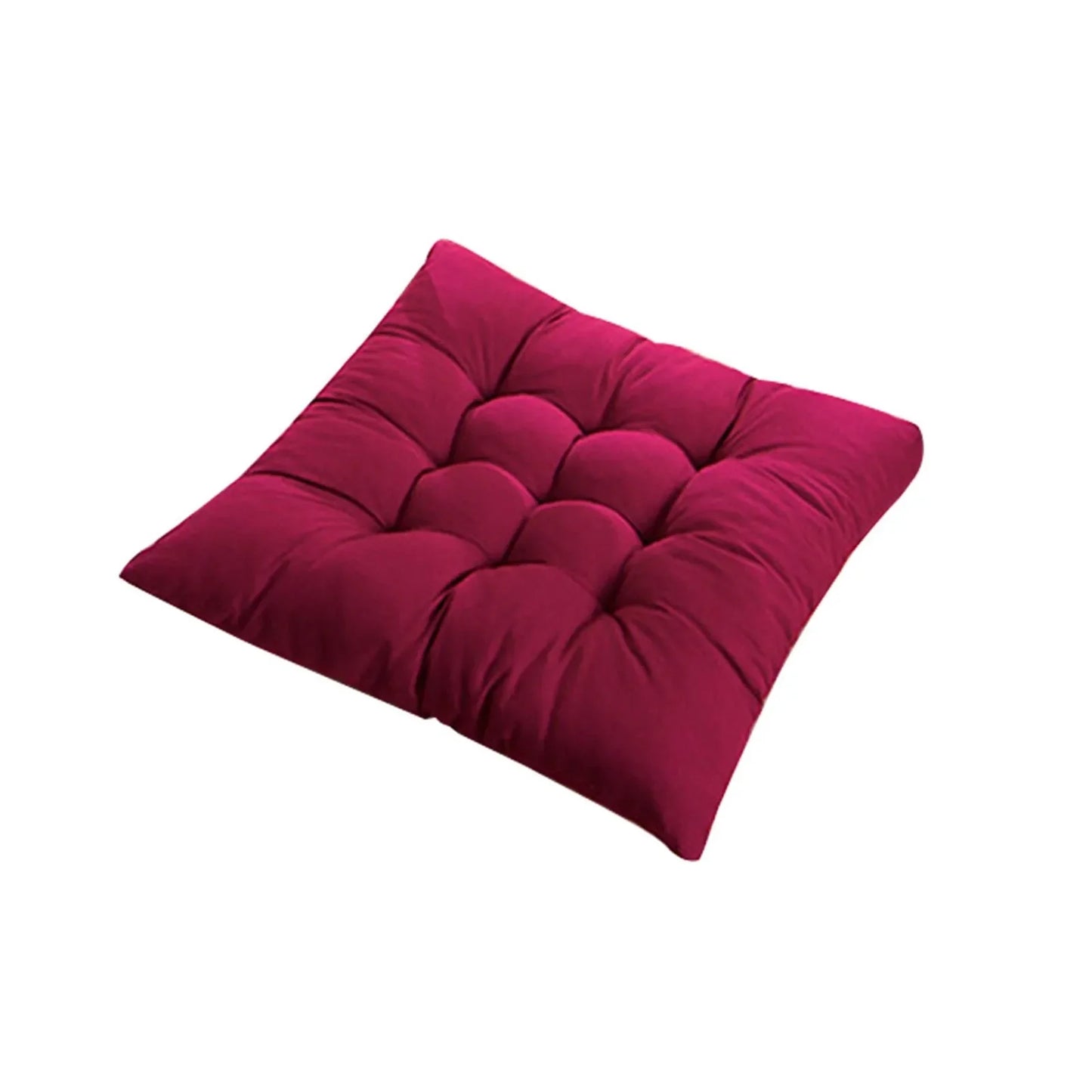 Solid Square Chair Cushion – Seat Pad with Anti-Skid Strap, Indoor & Outdoor Sofa Pillow for Home, Office & Car
