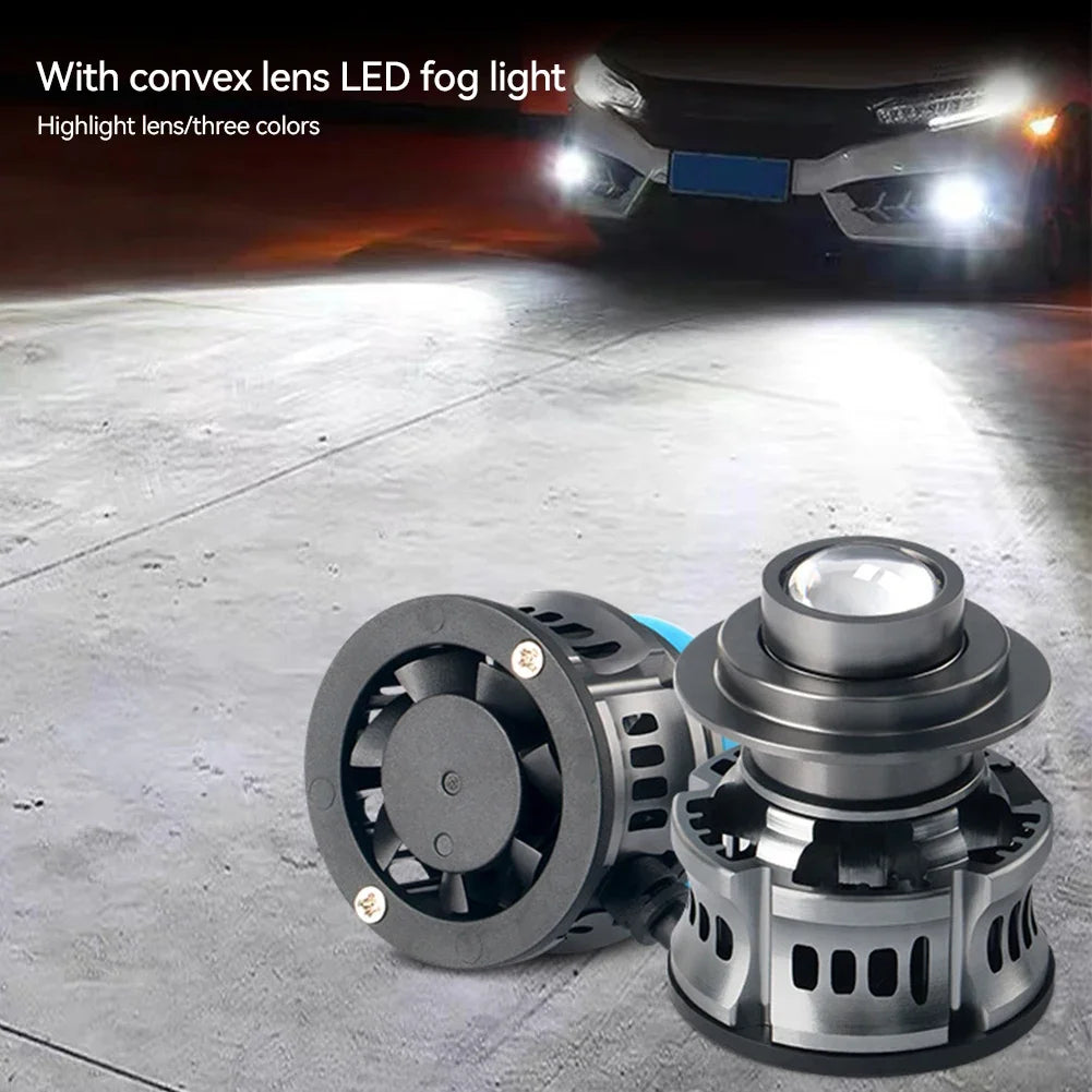 Laser Lens Car Headlight & Fog Light Bulb – H7/H8/H9/H11/9006 HB4 LED, White/Yellow/Ice Blue