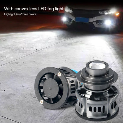 Laser Lens Car Headlight & Fog Light Bulb – H7/H8/H9/H11/9006 HB4 LED, White/Yellow/Ice Blue