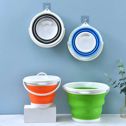 3L Folding Silicone Bucket | Portable Collapsible Bucket for Car Wash, Fishing, Travel & Home Storage