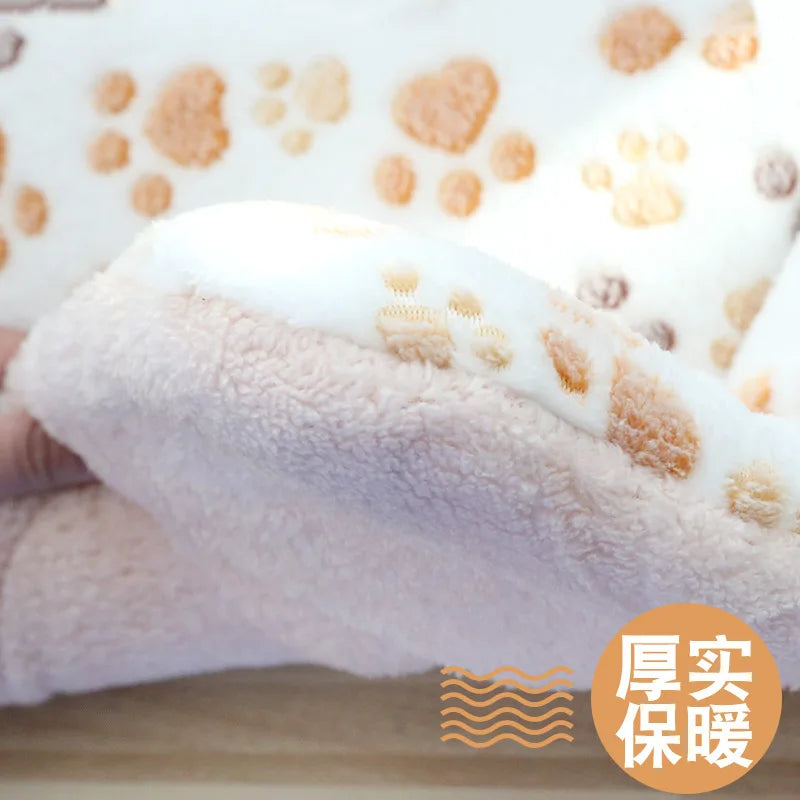 Thick Cat Sleeping Mat - Soft Flannel Pet Cushion Blanket for Cats & Small Dogs Winter Warm Comfort