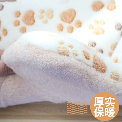 Thick Cat Sleeping Mat - Soft Flannel Pet Cushion Blanket for Cats & Small Dogs Winter Warm Comfort