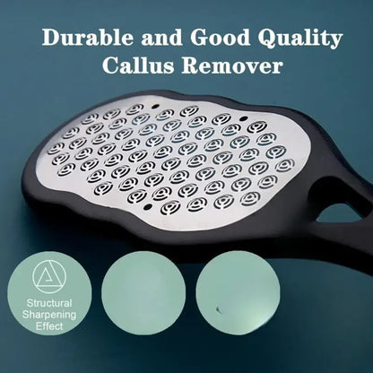 Professional Stainless Steel Foot File – Ergonomic Handle Pedicure Tool with Coarse & Fine Abrasive Surface Splash-Proof Design