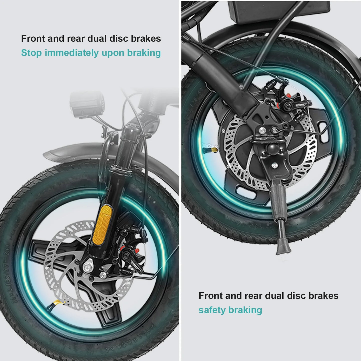 Folding Electric Bike - 560W Motor 48V Removable Battery 20 MPH Speed with 32 Miles Range