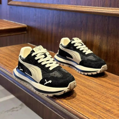 Men’s Casual Sports Shoes - Thick Sole Non-Slip Outdoor Sneakers with Soft Comfort for Summer