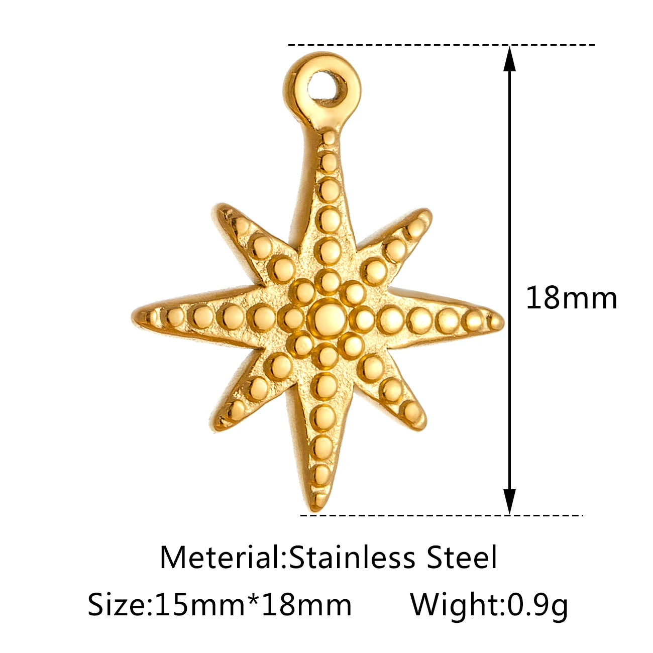 Stainless Steel Sunburst Sun Moon Star Charms Pendant – DIY Jewelry Making for Necklace, Bracelet & Earrings