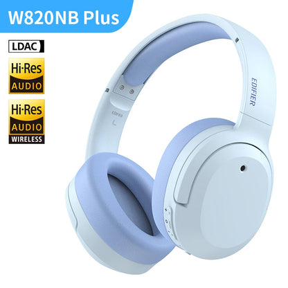 Edifier W820NB Plus Wireless Headphones – 43dB ANC, Hi-Res LDAC, 49H Playtime, Over-Ear Bluetooth Headset
