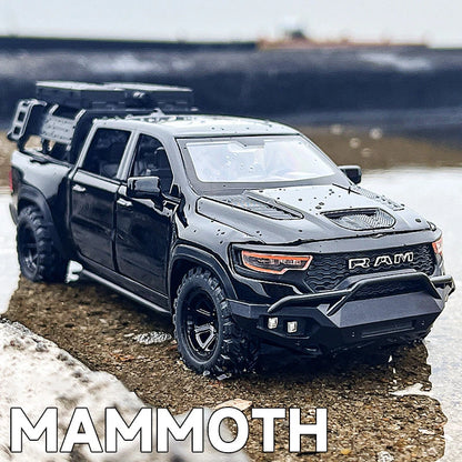 1:32 Dodge RAM 1000 TRX Mammoth Alloy Model Truck — Pull-Back with Sound & Light | Kids’ Collectible Birthday Gift