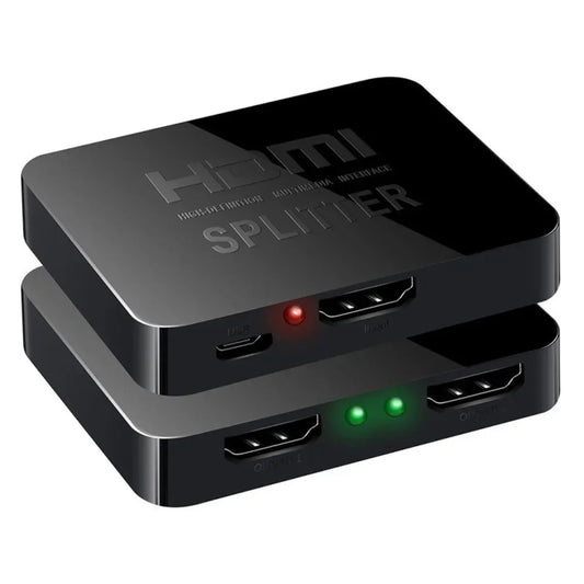 1x2 4K HDMI Splitter – Dual Display HDMI Switch 1 In 2 Out Video Amplifier for PC, Laptop, Monitor, Projector, TV Box