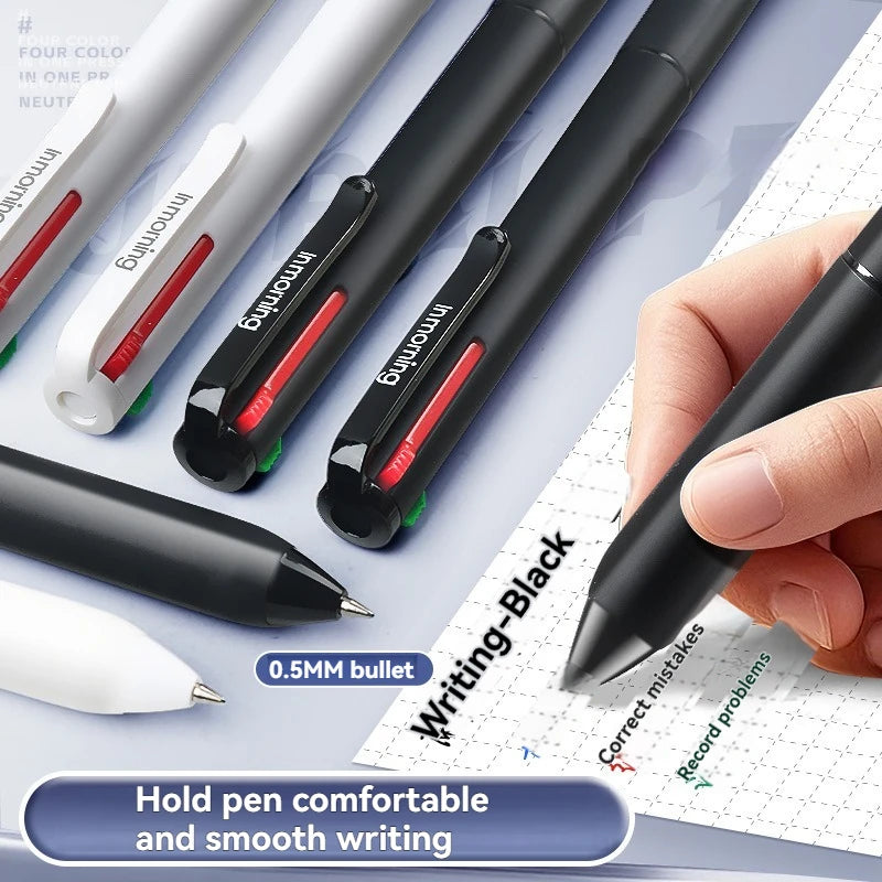 4-in-1 Four-Color Gel Pen - Multifunctional Memory Pen for Note-Taking & Everyday Writing