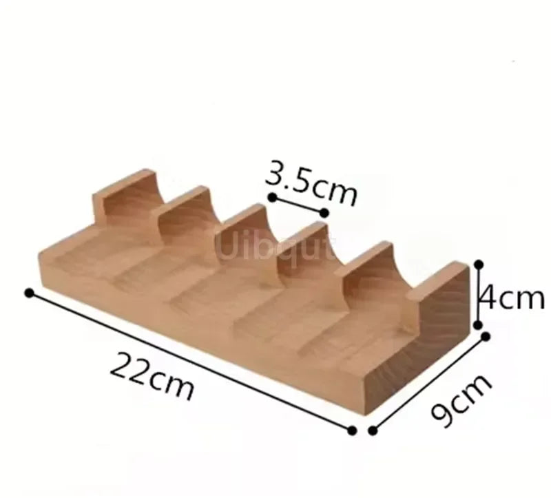 Japanese Sushi Rack – Wooden Taco & Snack Food Holder, Wood Plate Cuisine Stand for Sashimi & Sushi, Restaurant & Home Use
