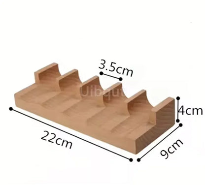 Japanese Sushi Rack – Wooden Taco & Snack Food Holder, Wood Plate Cuisine Stand for Sashimi & Sushi, Restaurant & Home Use