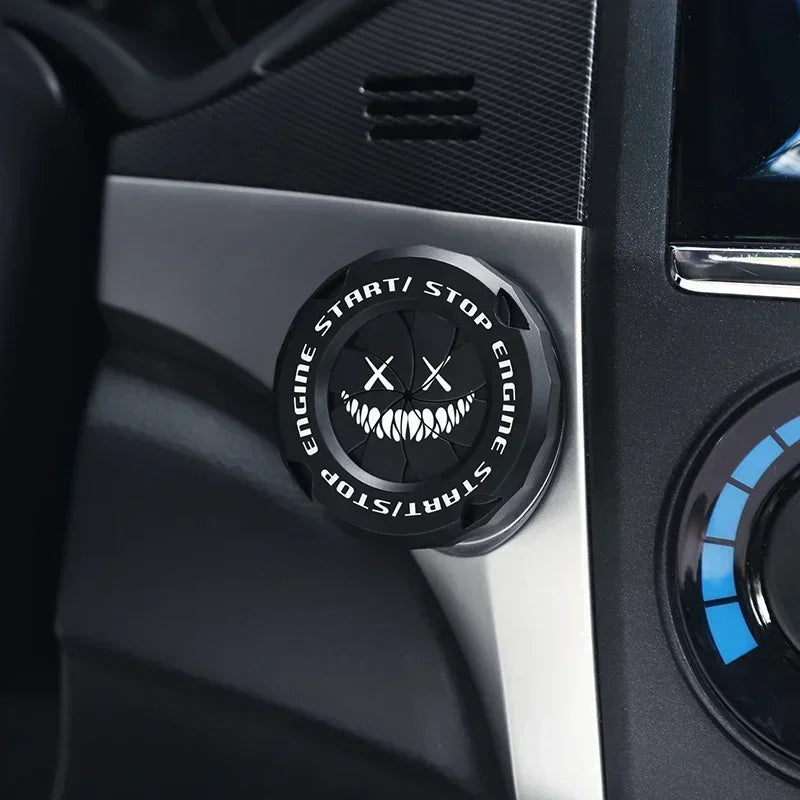 Car One-Key Start/Stop Button Cover – Engine Ignition Protective Sticker for Car & Motorcycle Interior Decoration