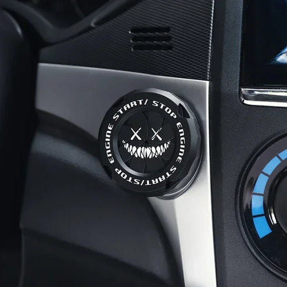 Car One-Key Start/Stop Button Cover – Engine Ignition Protective Sticker for Car & Motorcycle Interior Decoration
