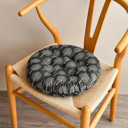 40x40cm Round Dining Chair Cushion – Thickened Non-Slip Seat Pad, 10 Luxurious Styles for Students, Office & Canteen