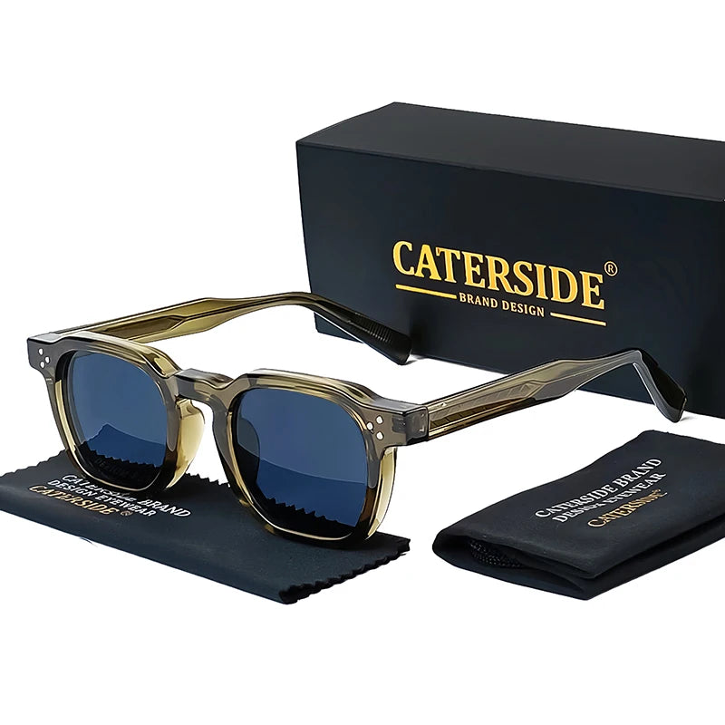 CATERSIDE Small Frame Square Sunglasses - Fashion Unisex Eyewear for Travel, Parties & Business