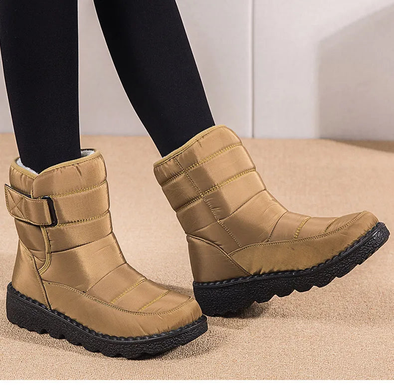 2024 Women's Winter Snow Boots – Waterproof, Warm Fur Ankle Boots in Korean Style