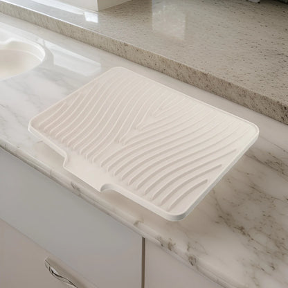 Silicone Dish Drying Mat & Drain Pad | Kitchen Coaster for Pans, Glasses, Tableware with Slope Drainage