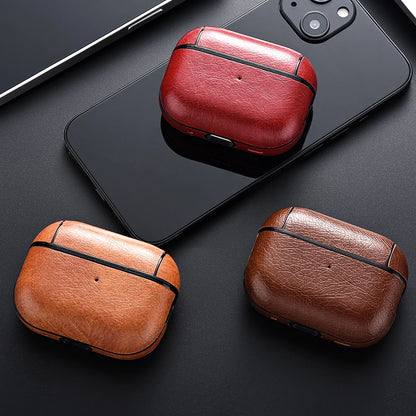 Leather Hard Plastic Cover for AirPods Pro 2 – Case for AirPods Pro 2nd Gen, Funda for AirPods 3 Pro 2023, Headphone Coque