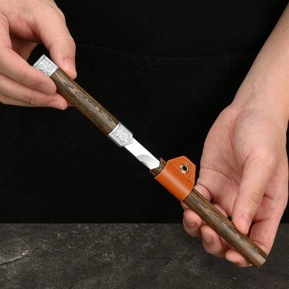 High Hardness Stainless Steel Fruit Knife - Kitchen Use with Imitation Wood Grain Handle