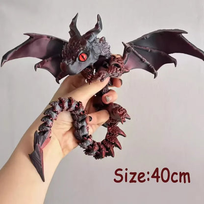 3D Printed Multi-Joint Dinosaur & Snake Fidget Toy – Movable Stress Relief Toy for Adults, Kids, Autism, and Desktop Decor