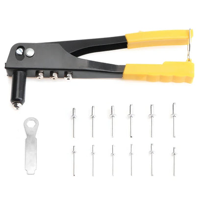 120pcs Heavy Duty Pop Rivet Gun Kit – Hand Riveter Tool Set with Assorted Rivets for DIY & Repair Projects