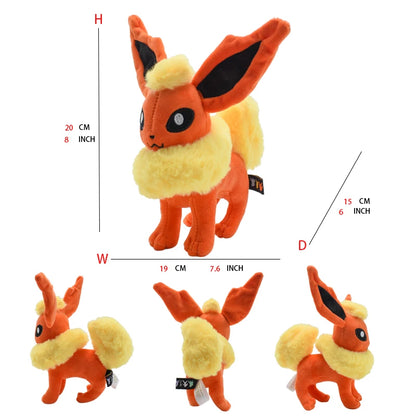 Pokémon Eevee Evolution Plush Toys - Soft Stuffed Animal Dolls Featuring Sylveon, Flareon, Jolteon, Umbreon, Vaporeon & Pikachu