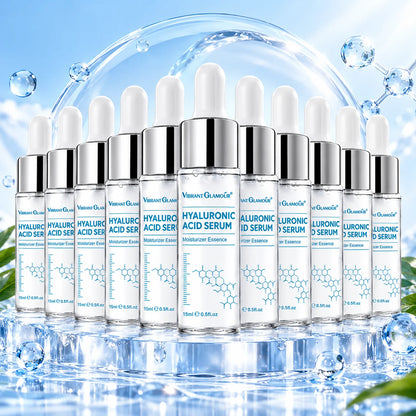 VIBRANT GLAMOUR 10-Piece Peptide Collagen Facial Serum Set - Anti-Aging Moisturizing Skin Care for Fine Lines, Firmness, and Radiance
