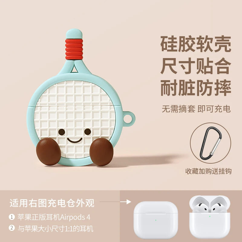 Cute Lying Panda Silicone Case for AirPods 4 (2024) & AirPods Pro 1/2/3 — Protective Earbuds Charging Cover