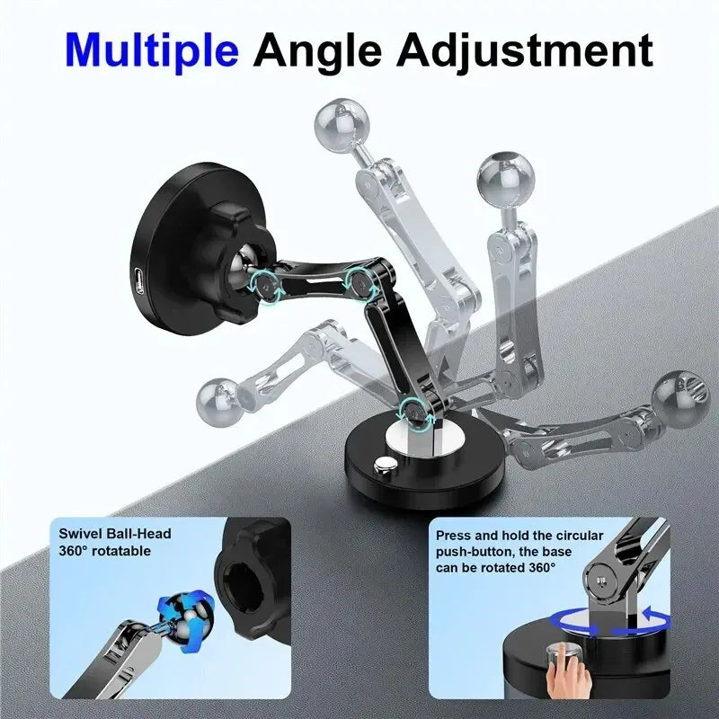 Magnetic Wireless Car Charger Stand – Fast Charging Mount & Phone Holder for MagSafe iPhone 15/14/13/12 Series