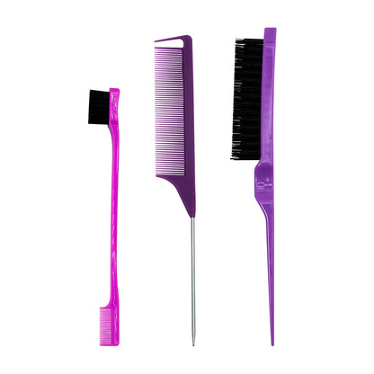 Pro Pointed Tail Comb – Anti-Static Hair Styling Brush, Steel Needle Pin Rat Tail Comb for Salon & Barber Accessories