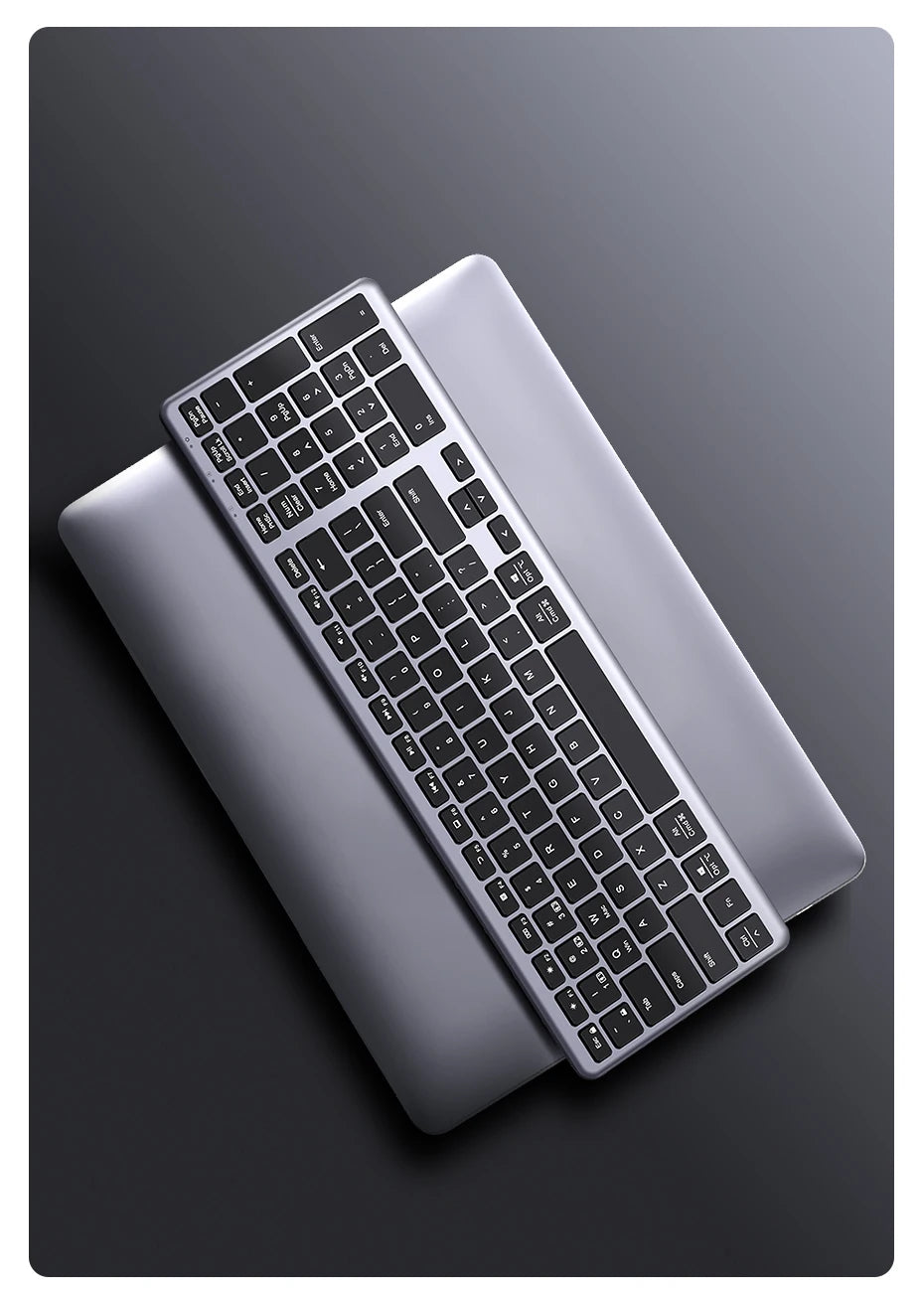 UGREEN Wireless Bluetooth 5.0 & 2.4G Keyboard – 99 Keycaps Russian/Korean/English, USB-C Rechargeable for MacBook, iPad, PC & Tablet