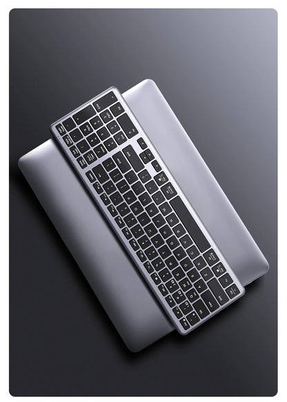 UGREEN Wireless Bluetooth 5.0 & 2.4G Keyboard – 99 Keycaps Russian/Korean/English, USB-C Rechargeable for MacBook, iPad, PC & Tablet