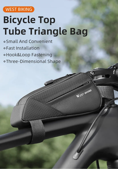 Ultralight Mini Bike Frame Bag – Water-Repellent Top Tube Triangle Pannier for MTB & Road Bikes
