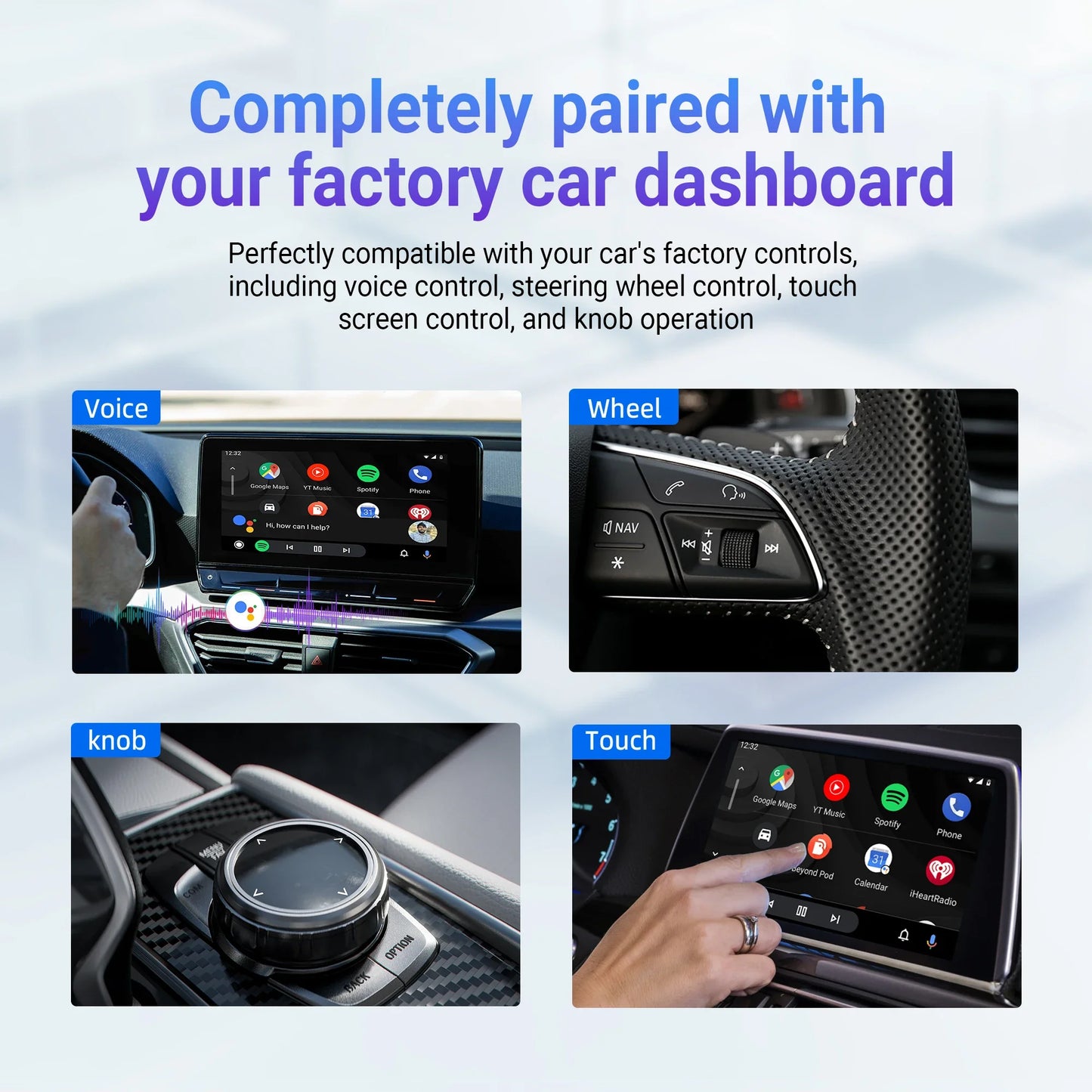 OTTOCAST Play2Video Pro – Wireless CarPlay & Android Auto Adapter for YouTube, Netflix, IPTV Car Accessories for Kia & Toyota