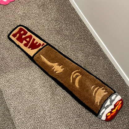 Cigarette Shaped Floor Mat - Modern Soft Washable Rug for Bedroom & Living Room
