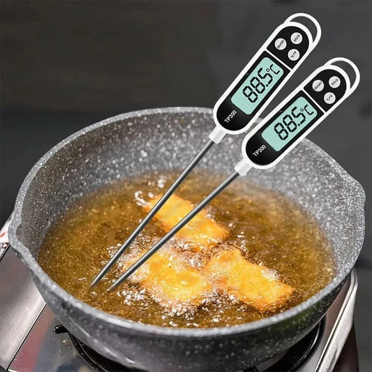TP300 Digital Food Thermometer – Instant Read Kitchen Probe for Meat, BBQ, Oil, Water & Oven Cooking Temperature Tool