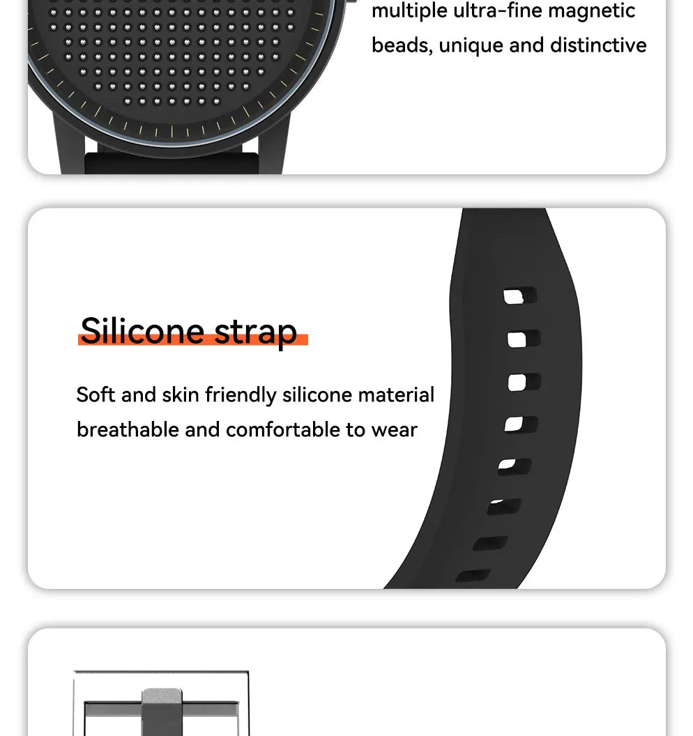 EUTOUR 2025 Magnetic Quartz Casual Watch – Simple Silicone Strap, Unisex Men’s Fashion Watch