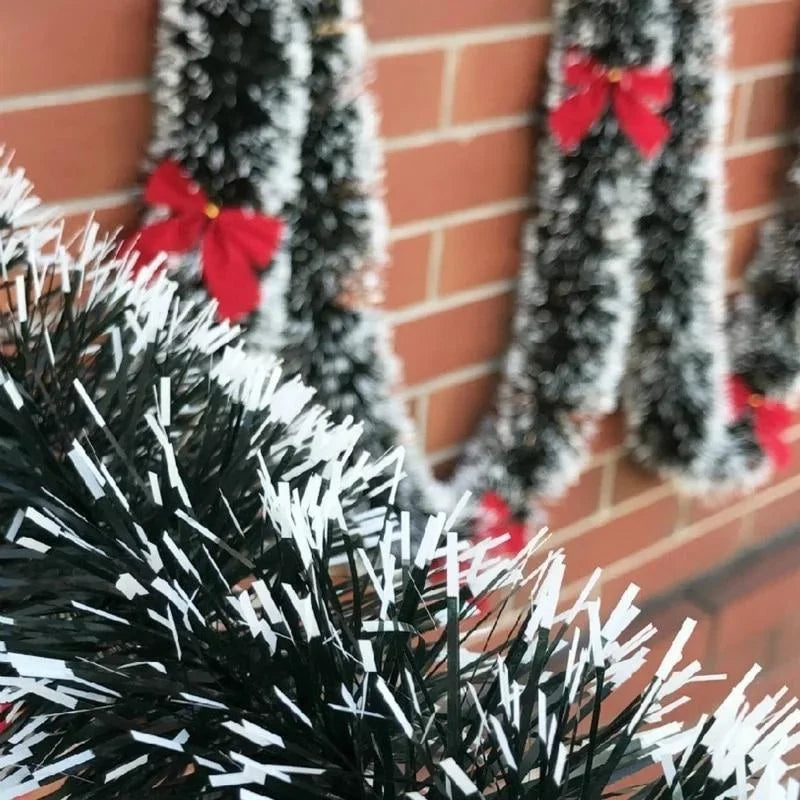 1PCS 2M Christmas Ribbon Garland – Festive Decoration for Tree, Kitchen, Bar Tops, Wedding & Party Ornaments