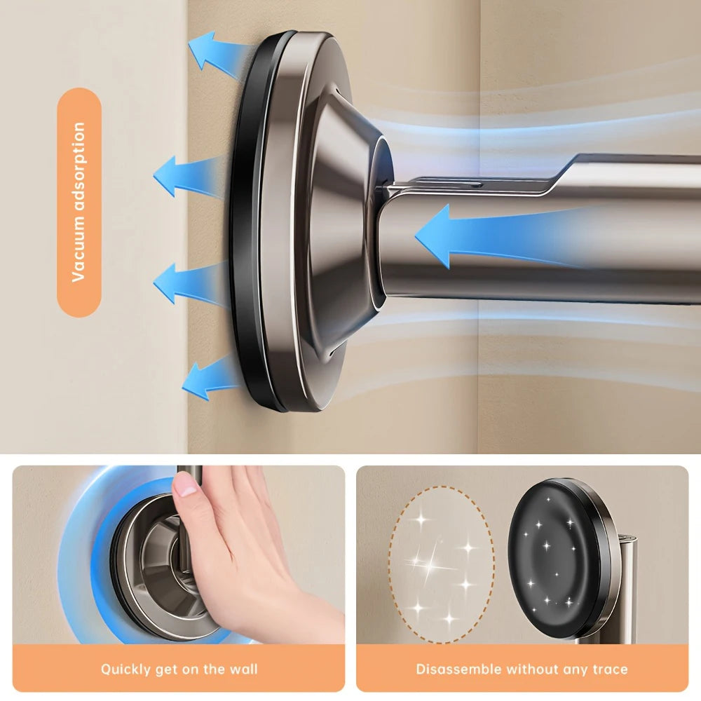 Suction Cup Clothes Hanger — Multi-Function Wall-Mounted Storage Rack for Household & Balcony Organization
