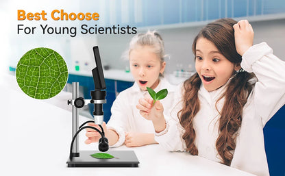 Hayve 7" Digital Microscope – 1200X Zoom, 12MP HD Camera Magnifier for Soldering & Phone Repair
