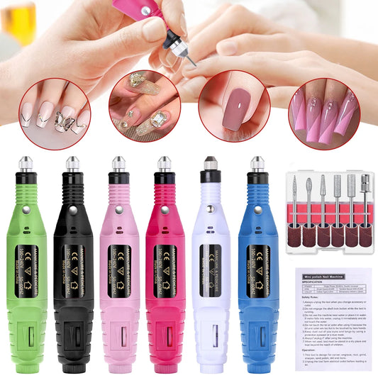 LULAA Electric Nail Drill Machine Set - Strong Function Sander for Gel Polish Removal and Manicure
