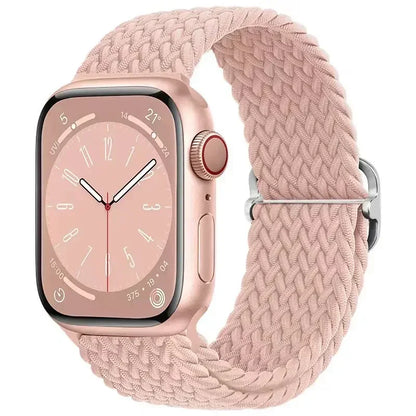 Braided Nylon Apple Watch Band – Adjustable Sport Strap Compatible with Ultra 2, Series 10/9/8/7/6/SE (40–49mm) Wrist Bracelet