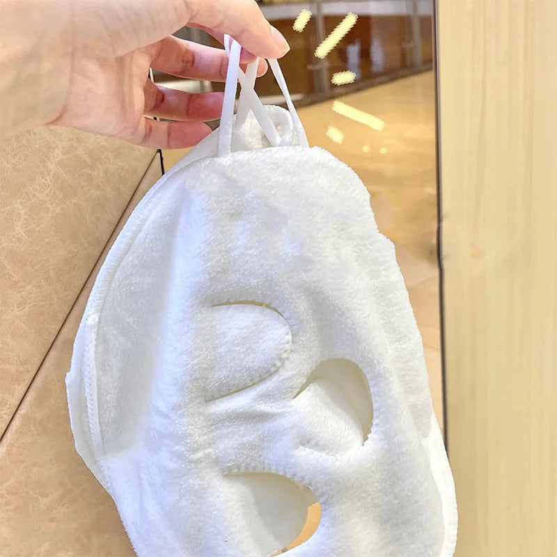 Cotton Hot Compress Towel - Skin Care Mask for Clean, Steamed Face and Opened Pores - Beauty Facial Care Tool