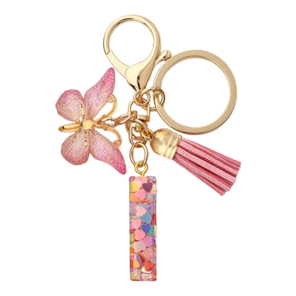 A-Z Letter Keychain - Personalized Metal Initial Pendant for Women, Car Keys & Bag Accessories