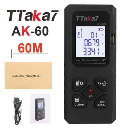 40M/60M Mini Smart Laser Distance Meter | Portable USB Rechargeable Infrared Rangefinder
