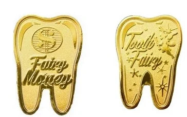 Tooth Fairy Gold Plated Commemorative Coin – Metal Keepsake Gift for Kids Tooth Collection